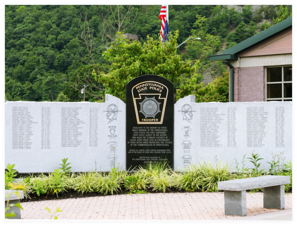 the Pennsylvania State Trooper Memorial in Matamoras, PA