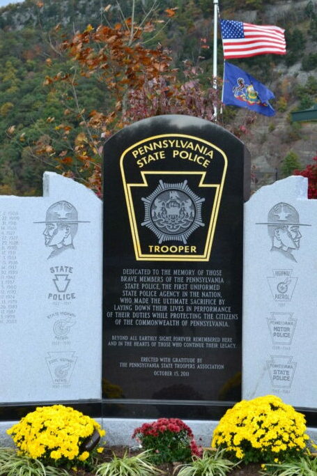 Pennsylvania State Police Memorial centerpiece.