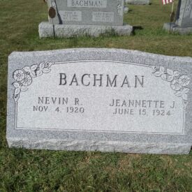 Custom engraved headstone.