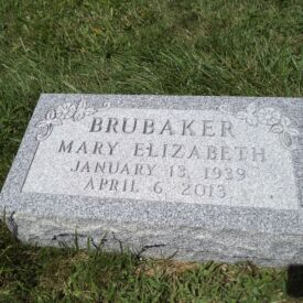 Custom engraved headstone.