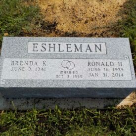 Custom engraved headstone.