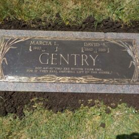 Custom bronze grave marker.