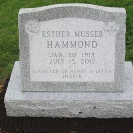 Custom engraved headstone.