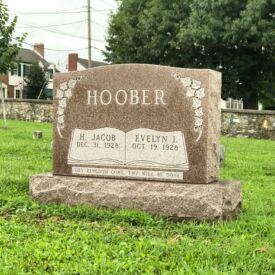 Custom bronze grave marker.