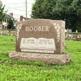 Custom bronze grave marker.