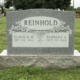 Custom bronze grave marker.