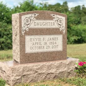 Custom bronze grave marker.