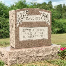 Custom bronze grave marker.