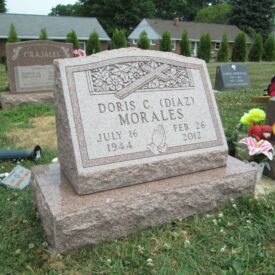 Custom engraved headstone.