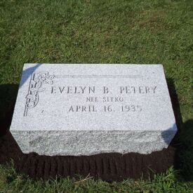 Custom engraved headstone.