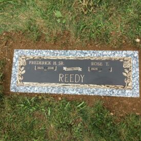 Custom bronze grave marker.