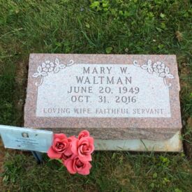 Custom engraved headstone.