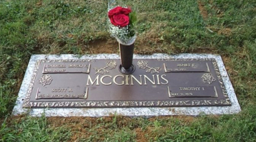 Bronze plate style memorial.