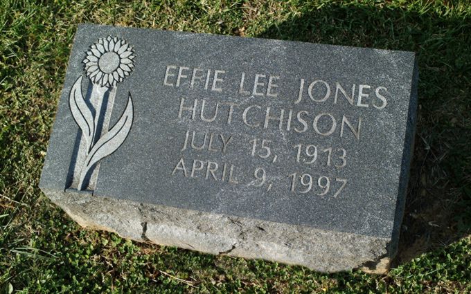 Granite grave marker.